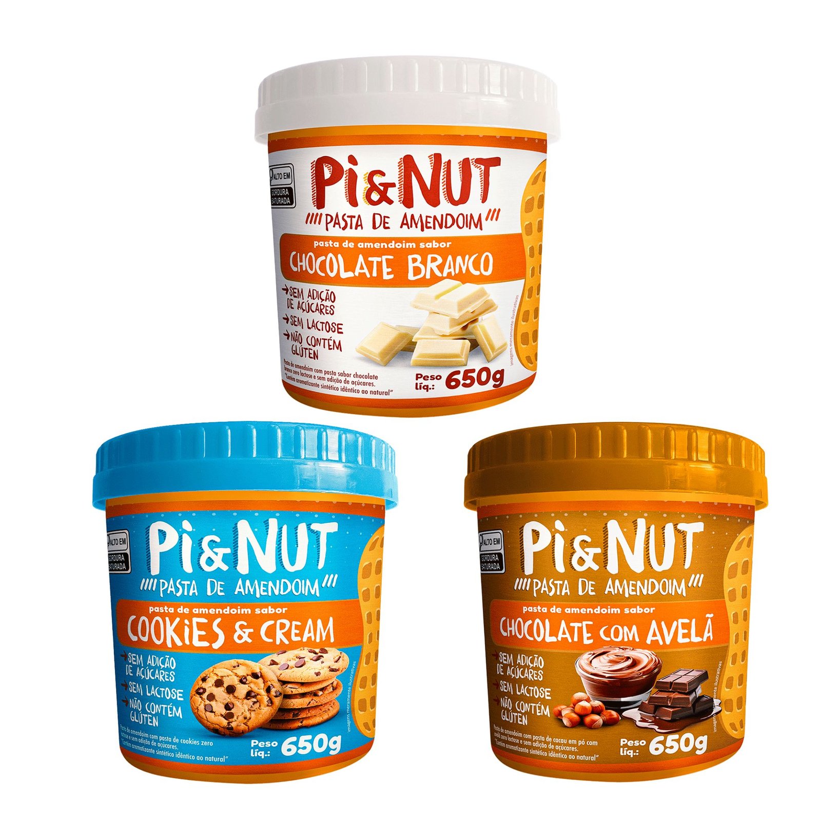 Pasta de Amendoim sabores Pi&NUT